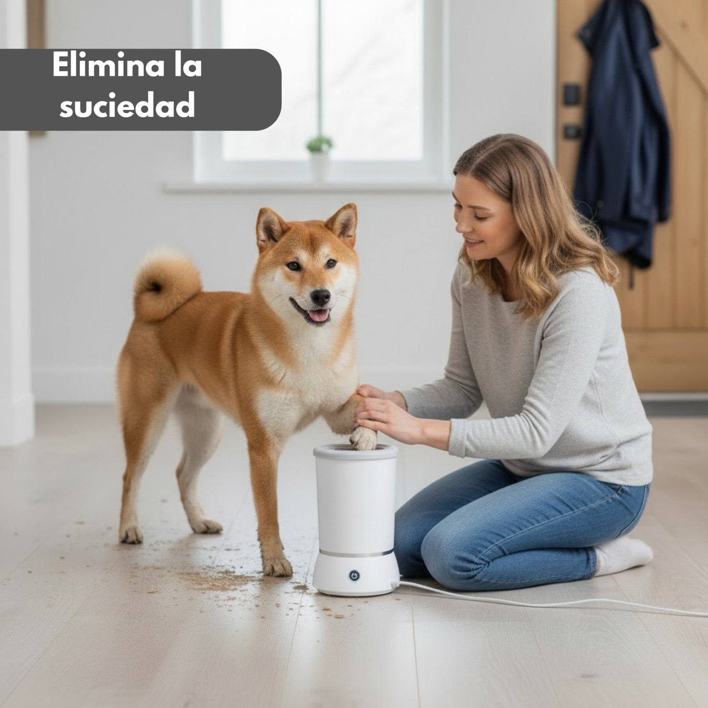 Limpiapatas automático para mascotas
